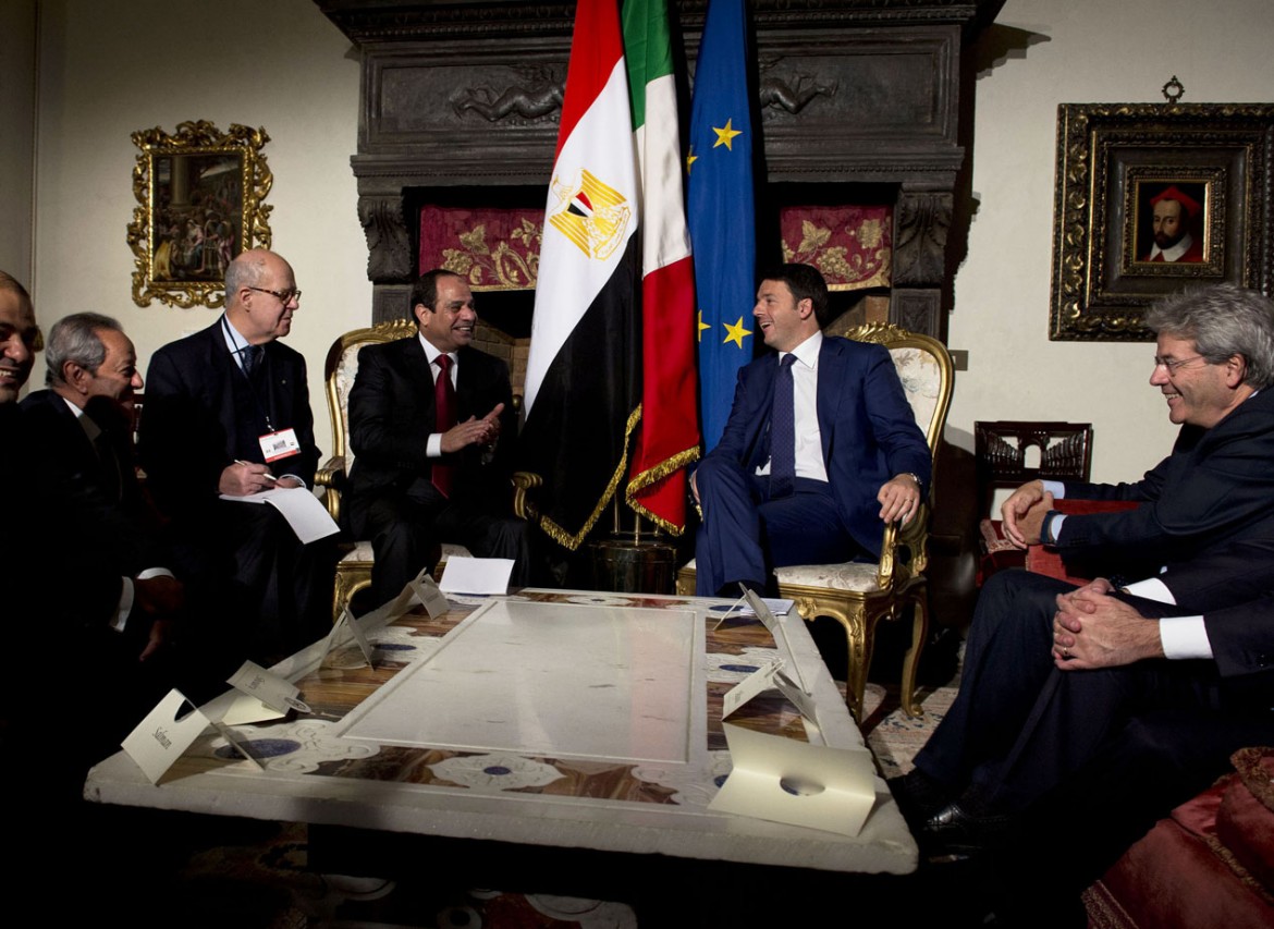 renzi al sisi villa madama 24 11 2014foto palazzo chigi